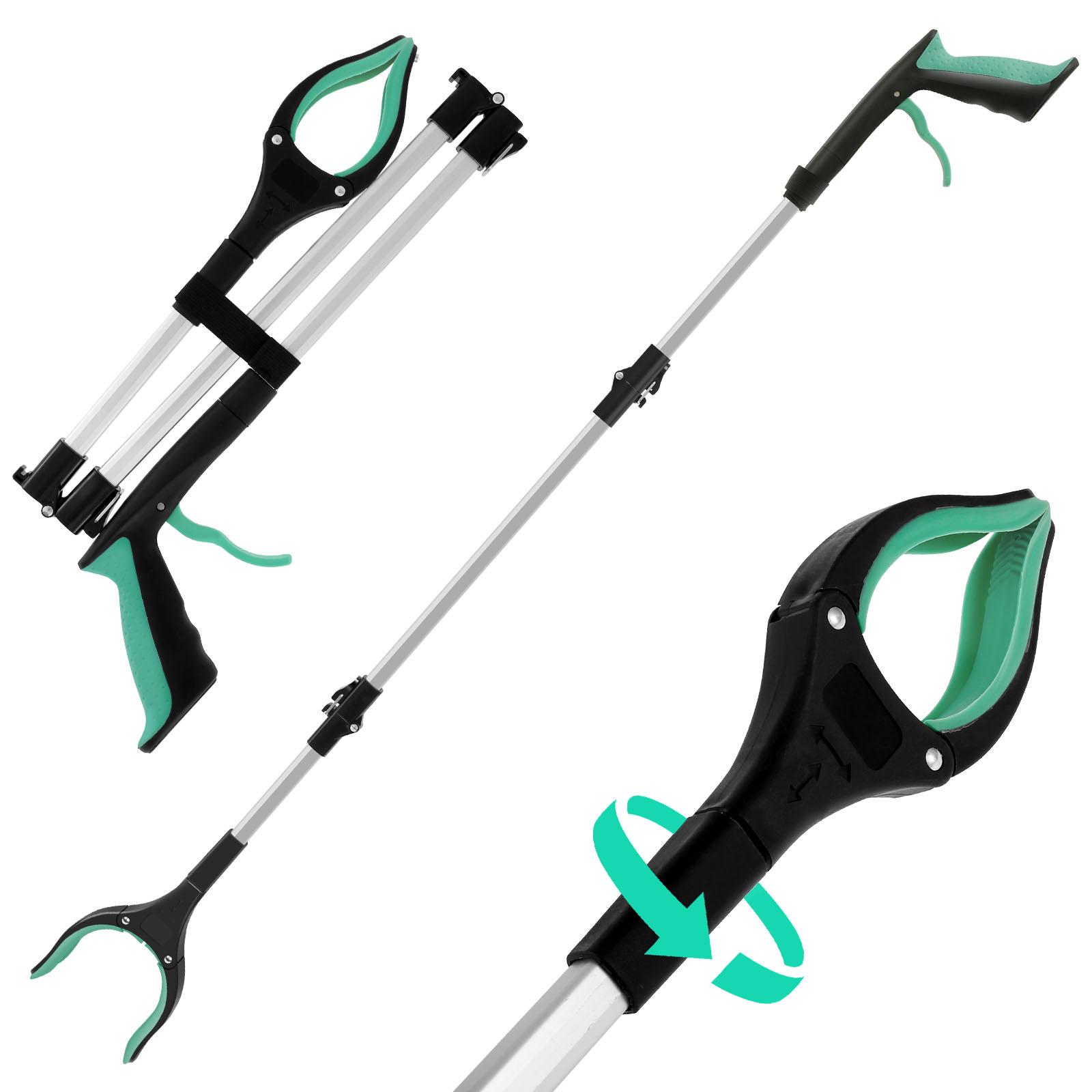 

Foldable Pickup Grabbers For for Elderly Lightweight Extra Long Handy Trash Claw Grabber Pick Up For Disabled Tools зелений