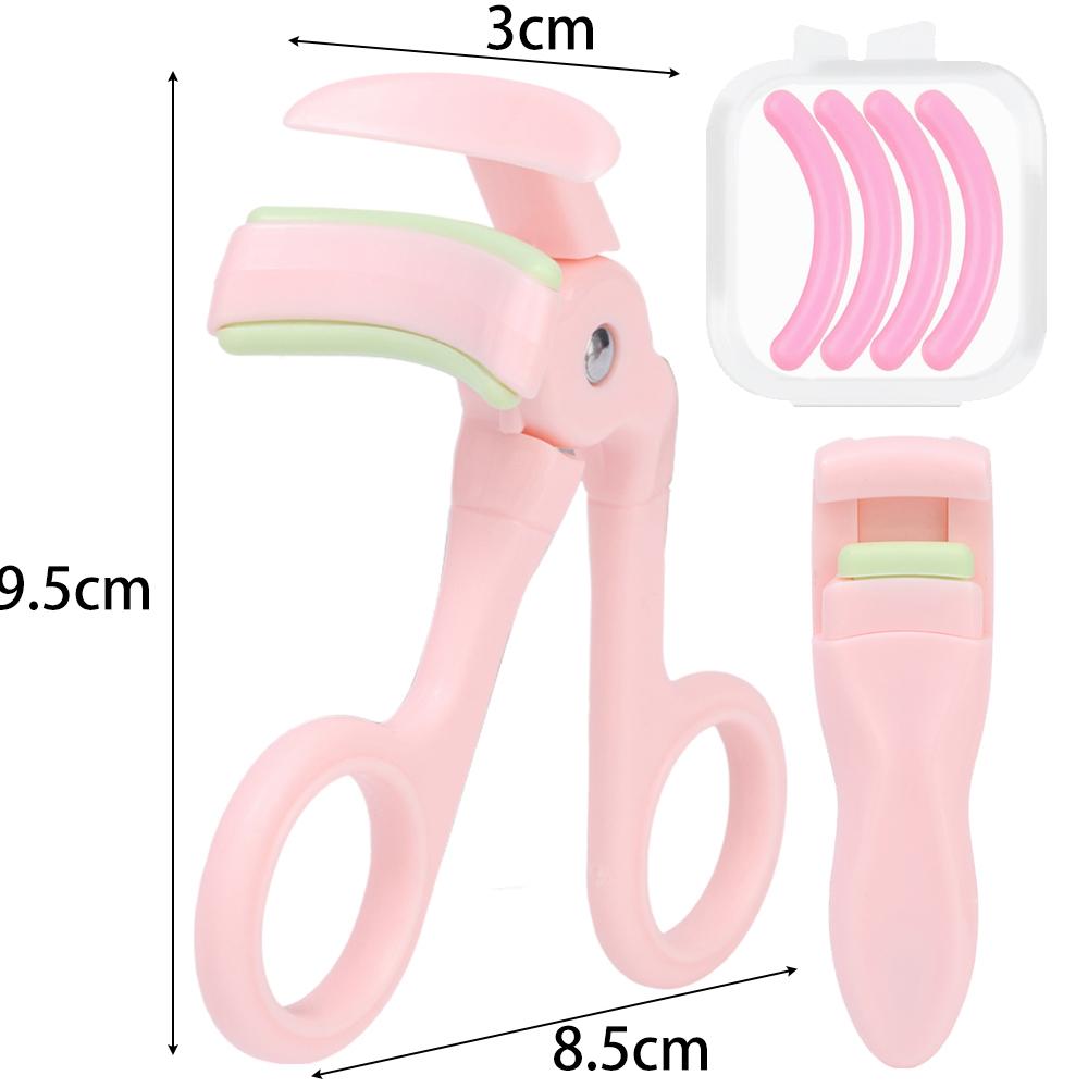 Eyelash Curler Set with Replace The Rubber Strip Wide Angle Design Eyelashes Curler Long Lasting Professional Women Makeup Tools