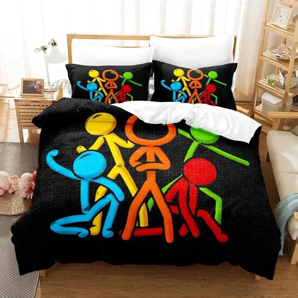 3D Anime Alan Becker Bedding Collection Single Twin Full Queen King Size Bed Collection Aldult Boys Bedroom Duvet Cover Collections 3D Print Game