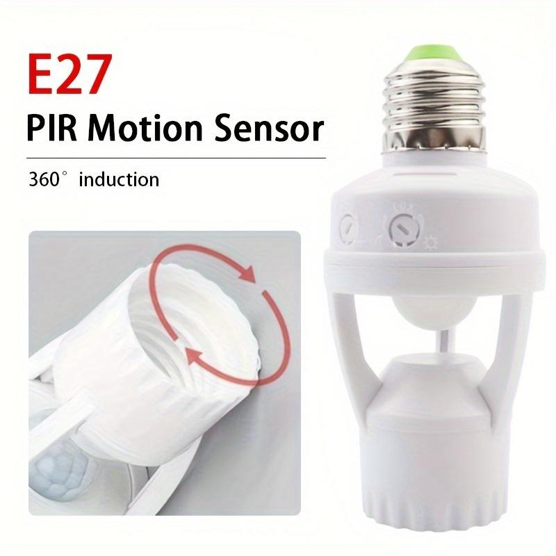 Motion Sensor Lamp Socket Smart LED Bulb Outlet E26/E27 Motion Activated Bulb Holder Adapter Auto Light Control For Garage Room