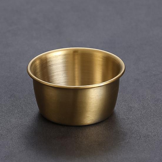 Yousheng Kleine Soßenschale Edelstahl Ramekin Soße Dippschale Mini Pudding Gewürzschale für Küche Restaurant Camping BBQ Party Meeresfrüchte
