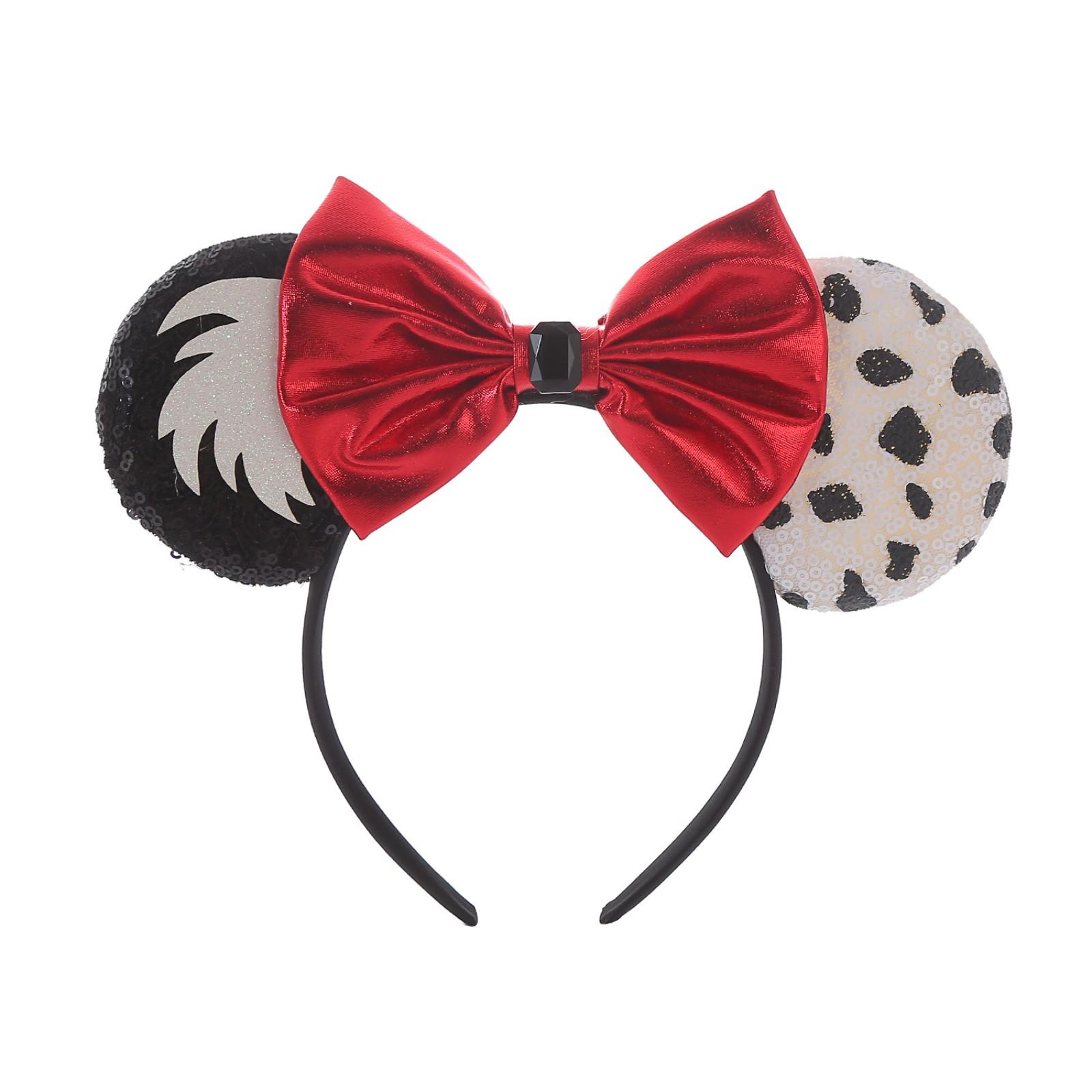 

Повязка на голову с пряжкой-бантом и пайетками One Size белый