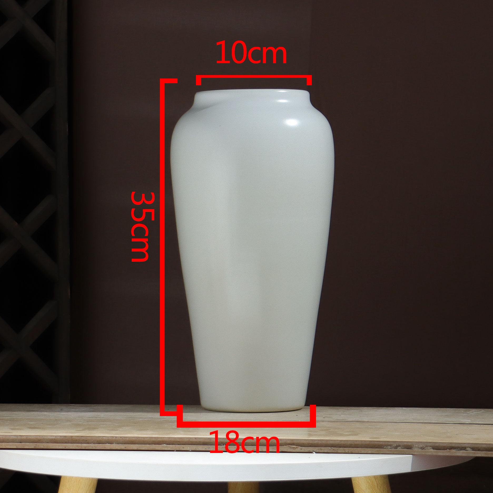 

Elegant White Ceramic Vase for Home, Living Room, or Dining Table - Ideal for Dried Flowers and Modern Decor