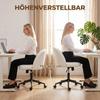 Desk Chair, Height-Adjustable Swivel Chair, Up To 120 Kg, Cream