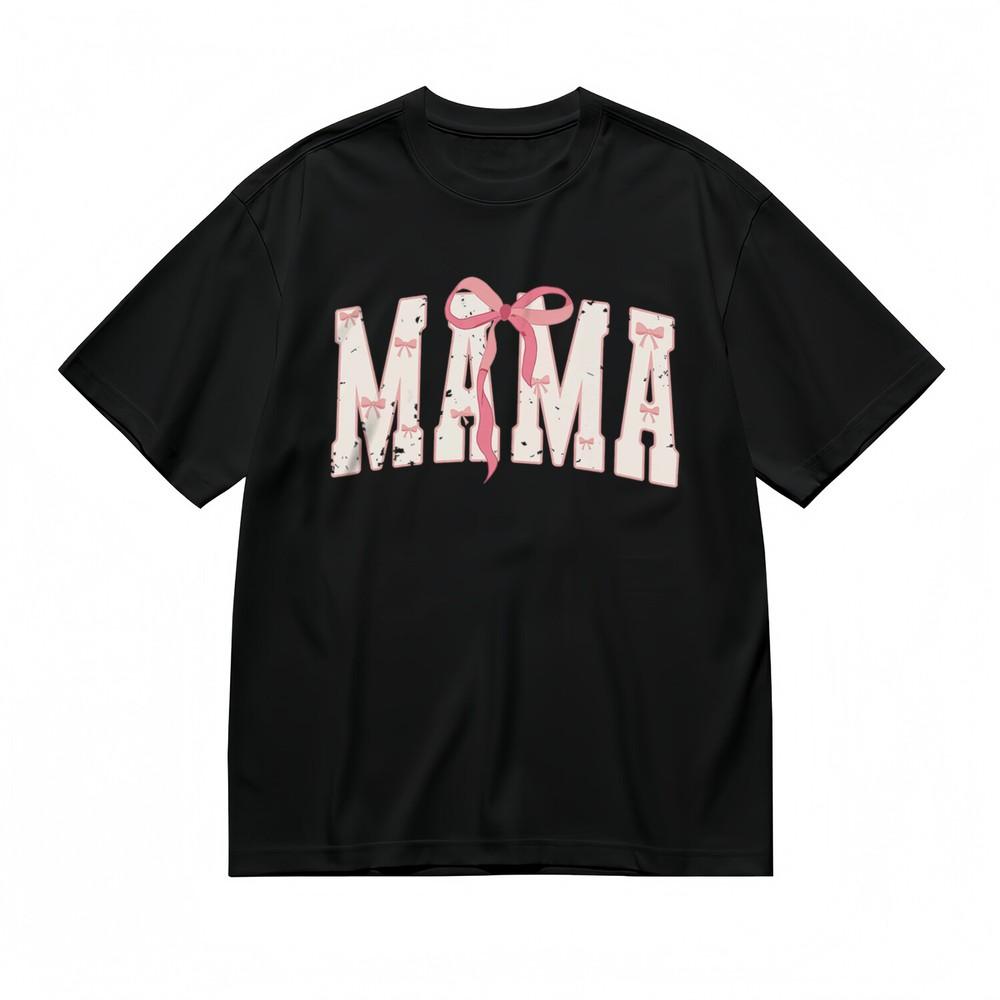 

Women s Fashion Soft Comfy Classic T-Shirt Distressed Mama Bow Cotton Tee XL