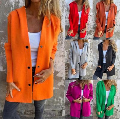 2025 Autumn/Winter Women's Long Sleeve Solid Color Fashion Coat
