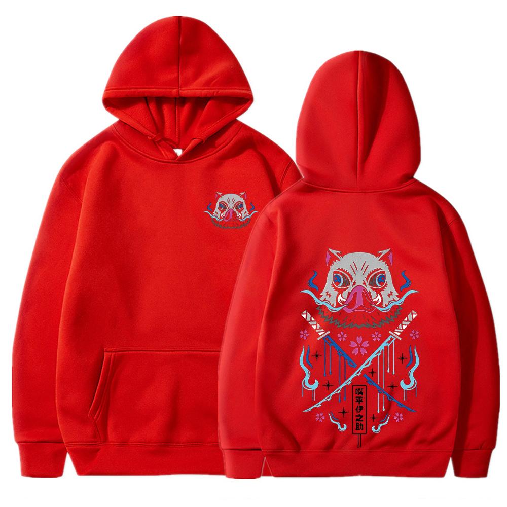 

Inosuke Anime Hoodies Men Women Kimetsu no Yaiba Kawaii Manga Sweatshirts Gothic Harajuku Hooded Pullover Casual Streetwear S