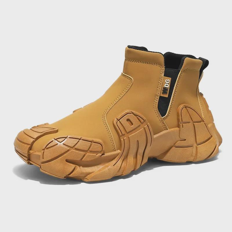 

Мужские высокие повседневные туфли без застежек: Нескользящая, износостойкая обувь для активного отдыха на природе для осени и зимы 44 верблюд