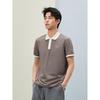 GXG Men's Two-Tone Ribbed Short-Sleeve Polo
