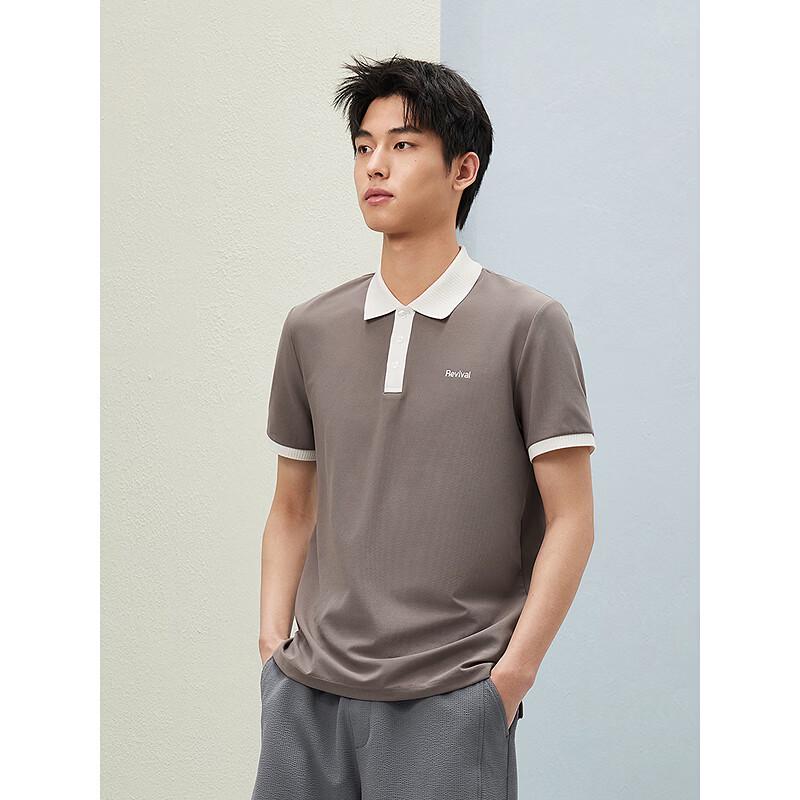 GXG Men's Two-Tone Ribbed Short-Sleeve Polo