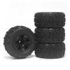 4PCS 90mm 12mm Hex Monster Truck Rubber Tires Off Road Buggy Wheel for 1/14 RC Car Wltoys 144010 MJX Hyper Go 14209 14210 RC Car