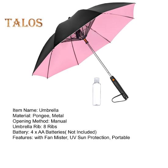 3-in-1-Regenschirm mit Ventilator, batteriebetrieben, UV-Sonnenschutz, tragbar, wasserdicht, winddicht, für den Sommer, im Freien, Sonne, Regen