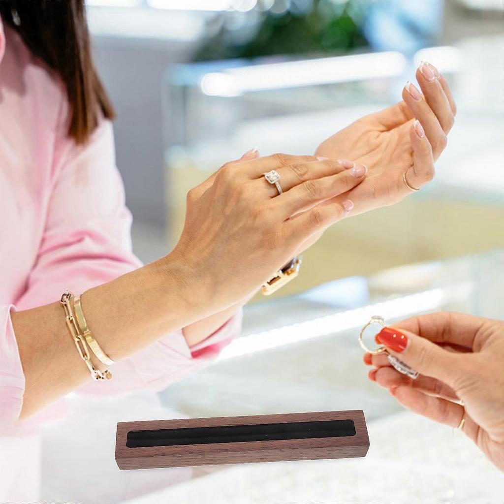 Ring Holder Wooden Ring Display Stand for Display Countertop Style