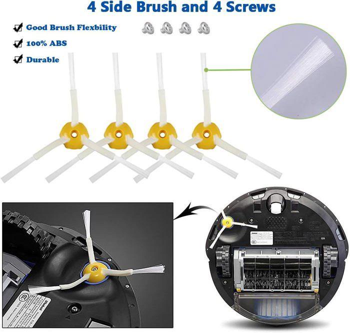 Accessoires compatibles pour iRobot Roomba - AIMOONSA - Séries 600 - Kit 16 pièces - Bleu - Filtre haute efficacité