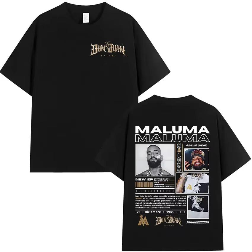 Rapper MALUMA 2026 Album Grafik T-Shirt Herren Damen Hip Hop Retro Stil Kurzarm T-Shirt Mode T-Shirts Streetwear