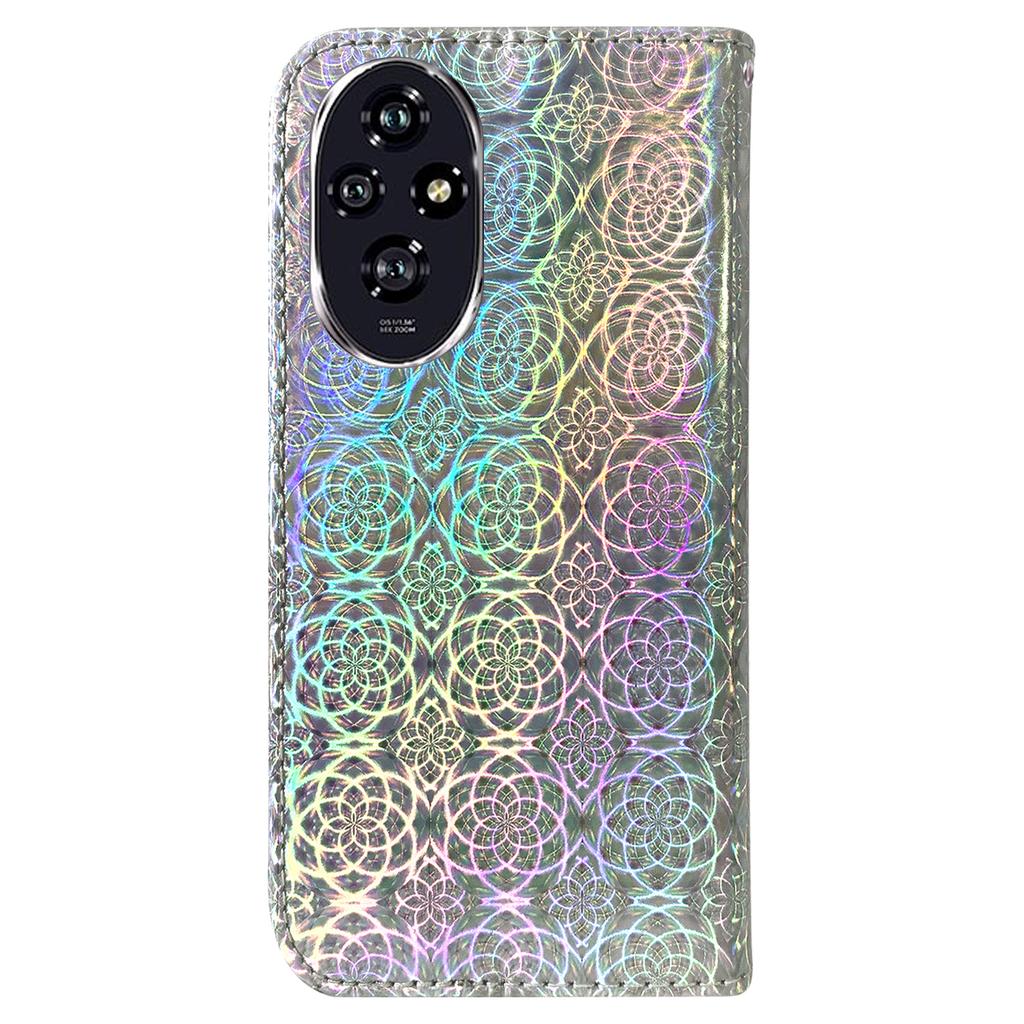 For Honor 200 5G Stand Case Dazzling Flower Protective PU Leather Phone Cover