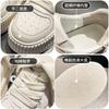 Leather Platform White Shoes Women's 2025 Spring New Casual Versatile Sports Board Shoes Heightening Shoes Children's Biscuit Shoes