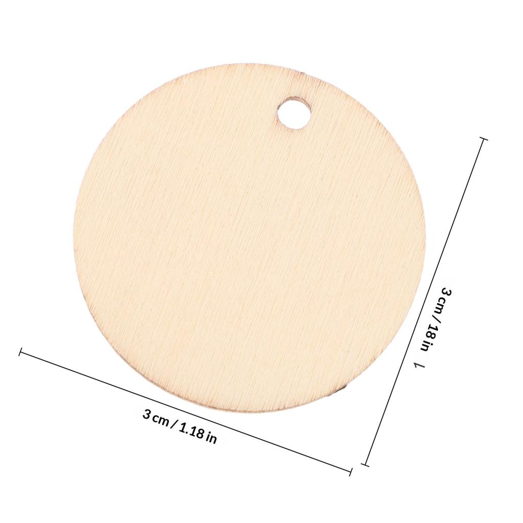 50 Stück Runde Holzscheiben 2 cm DIY Bastelstücke für Scrapbooking Tags Malerei Heimparty Dekoration Verzierungen