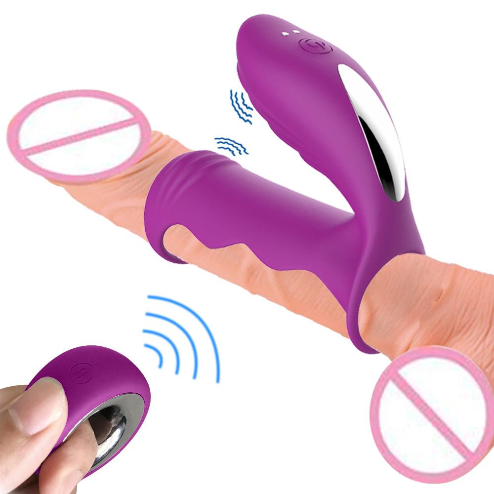 Male Penis Vibrating Ring Ejaculation Cock Stimulator Clitoris Massager Vibrator Sex Toys