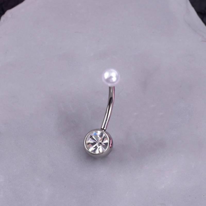 Spinnenbauchpiercing Anhänger Edelstahl Zirkon Herz Bauchnabelring für Frauen Körperpiercing Schmuck