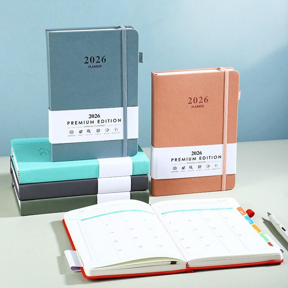 English 2026 Schedule Planner Notepad 12 Months 365 Days Efficiency Notebook  Office Supplies