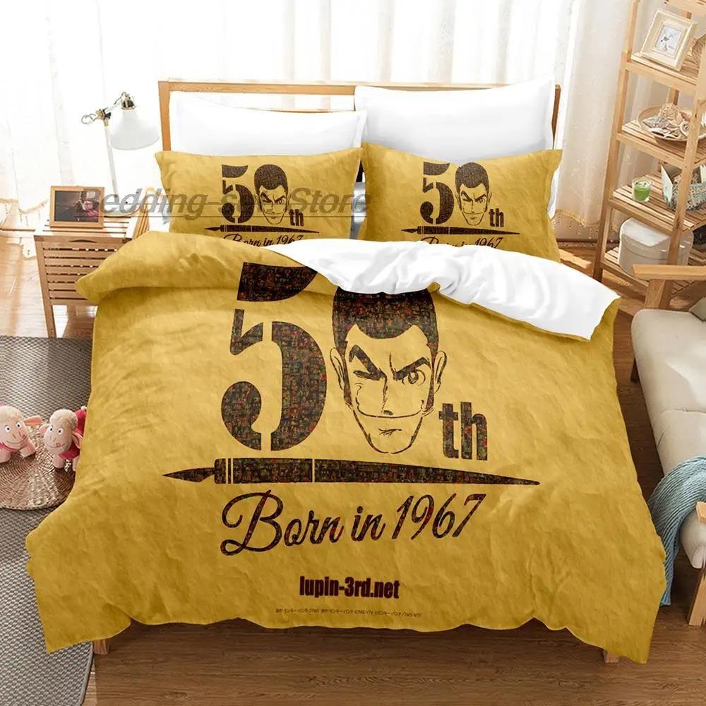 Lupin the 3rd Bedding Set Single Twin Full Queen King Size Bed Set Aldult Kid Bedroom Duvetcover Sets 3D Print Anime