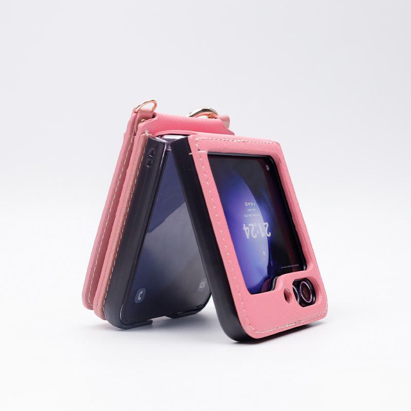 Samsung Z Flip 5 & Huawei Pocket 2 Multi-Functional Crossbody Phone Case with Card Slot