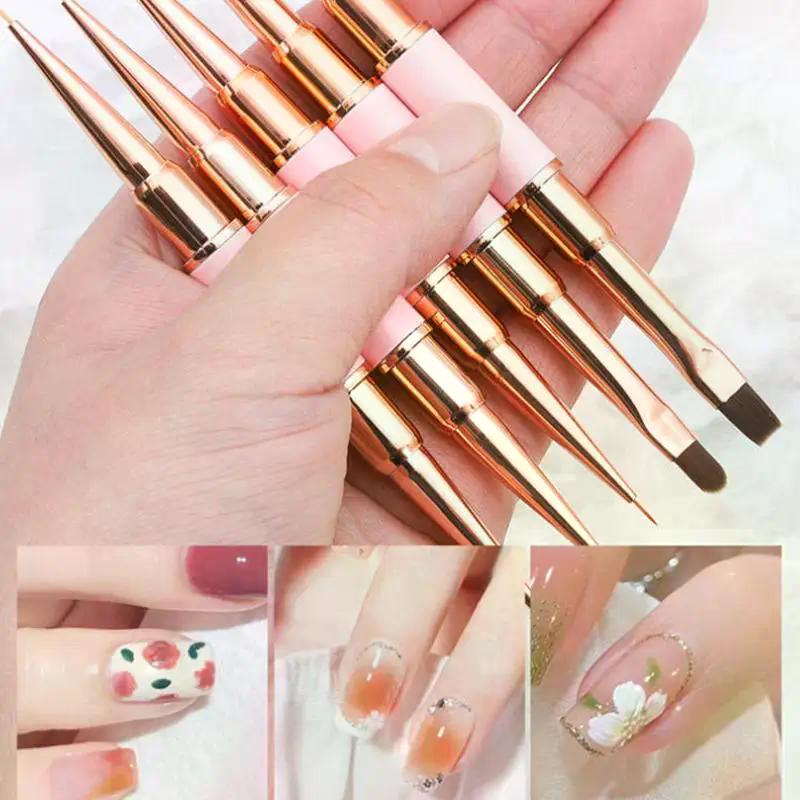 Nagelkunst Pinsel Professionell Dünner Liner Für Maniküre Dekoration Pinsel Set Nägel Französische Farbe UV Gel Acryl Dekorations Werkzeuge