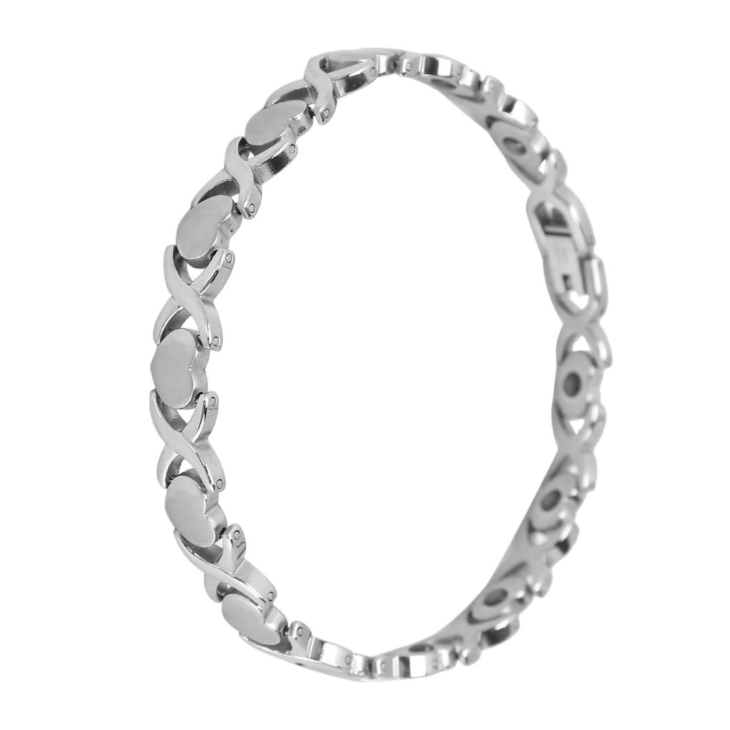 Titanium Steel Magnetic Therapy Bracelet Heart Shape Women Bracelet Jewelry Accessory