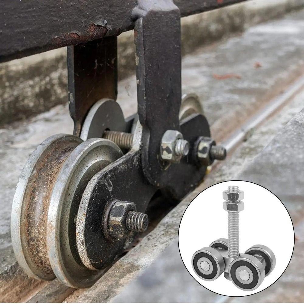 Steel Hardware Barn Door Rollers Ceiling Mount Heavy Duty Sliding Door Hanger  Wardrobe Doors