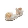 Lace Pearl Big Flower Princess Sandals, Crystal Soft Sole Peep Toe Shoes for Girls