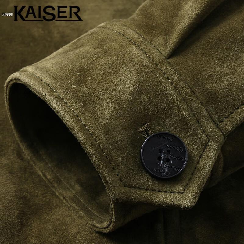 KAISER Men's Lambskin Goose Down Leather Jacket