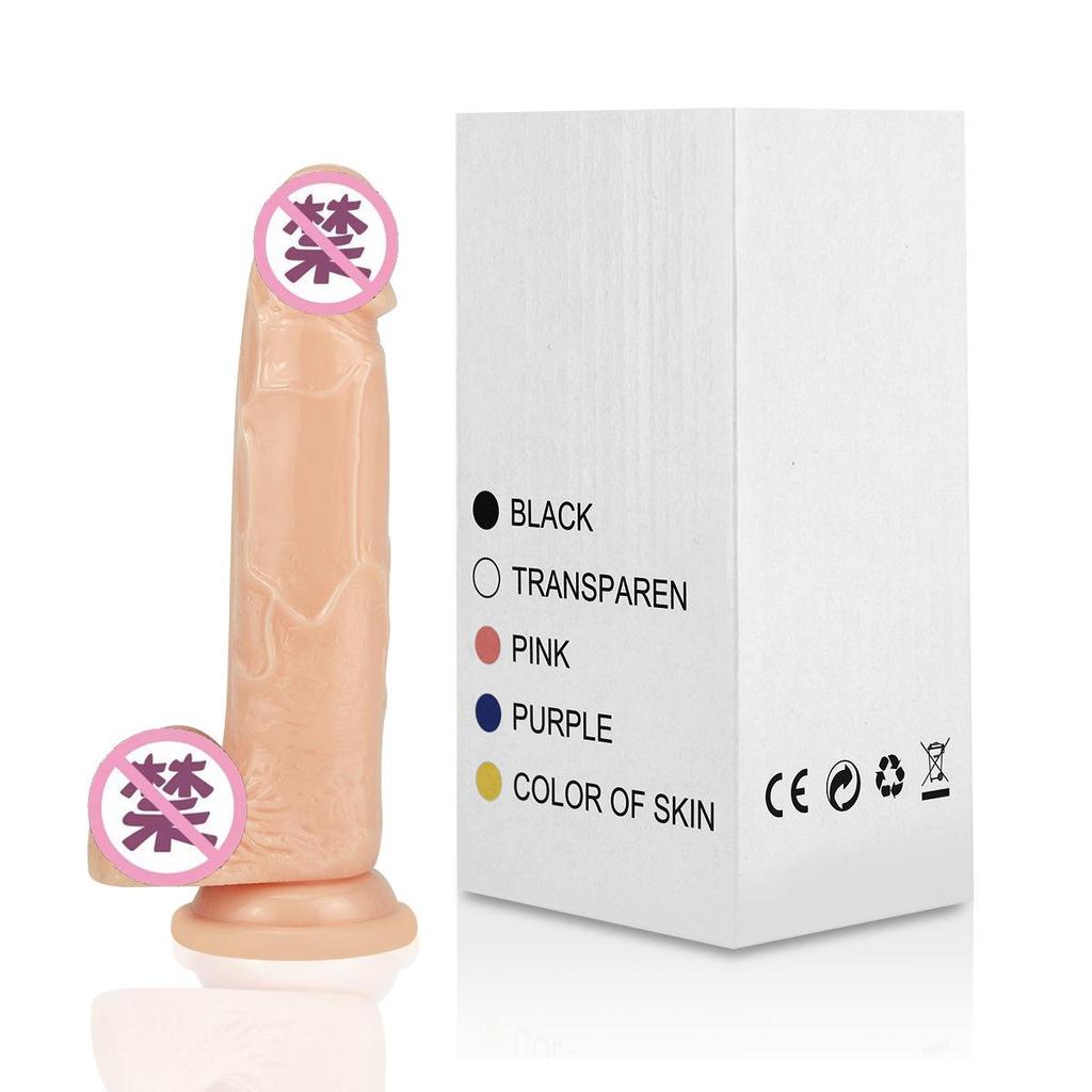 Silicon Transparent Colorat Penis Realist Moale pentru Masturbare Feminină