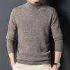 Spring And Autumn Men'S Middle-Aged And Young High Neck Long Sleeve Casual Simple Comfortable Soft Wool Sweater