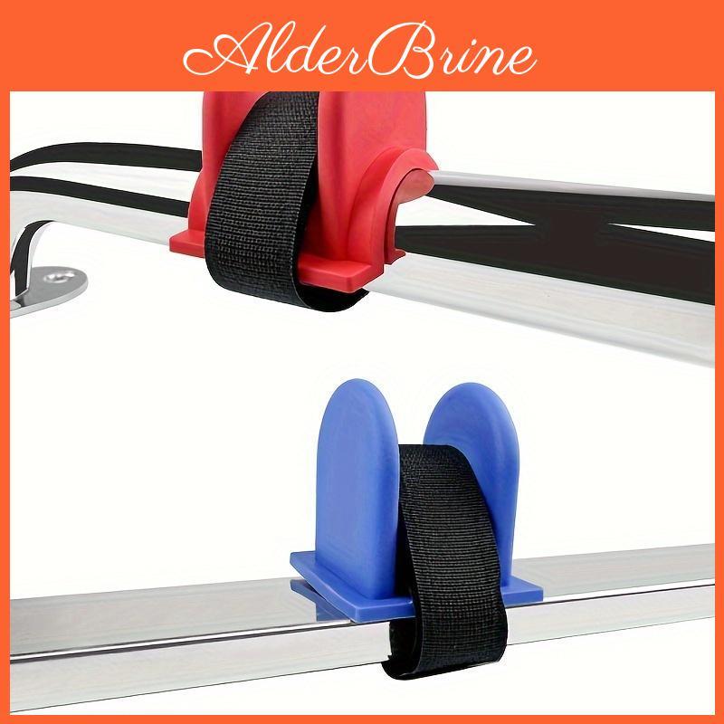 Holders Fishing Rod 1pc Ushaped With Adjustable Straps Nonslip Rubber Grips Secure Boat Rail Mount For Saltwaterfreshwater Fishing Gear