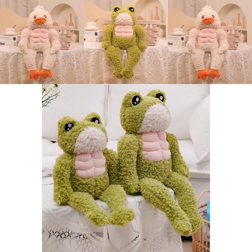 Muscle Frog Duck Plush Toy Fitness Stuffed Doll Gift For All Ages