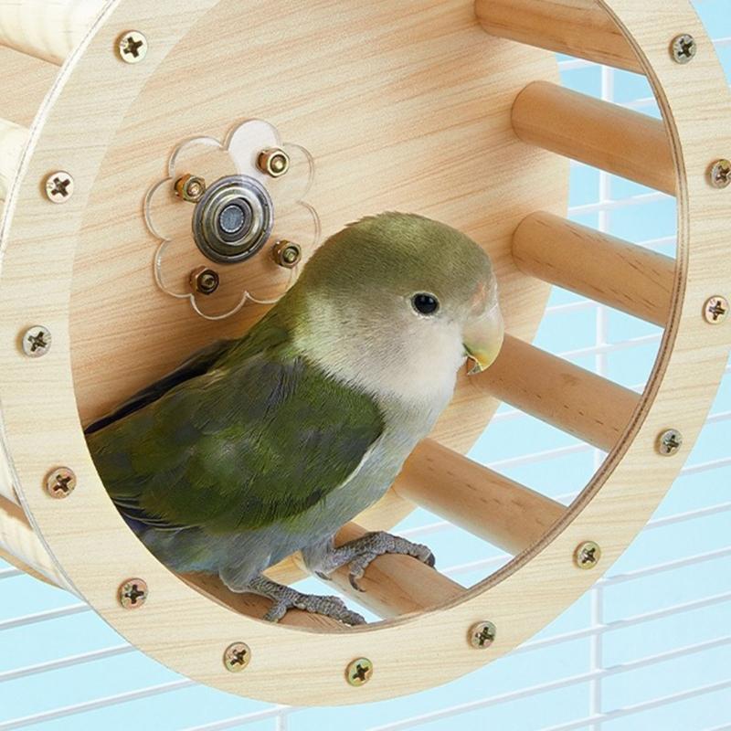 Multifunctional Chew Resistant Wood Perch for Parrots Cage Toy Cage Mount Swing Bed For Stress Relief And Play