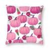 Pink Pumpkin Fall Halloween Pillowcase Printed Polyester Cushion Cover Decorations Throw Pillow Case Cover Home Zippered