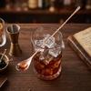 2Pcs Long Handle Mixing Spoon Rustless Steel Stirring Spoon Practical Metal Spoon  For Bar