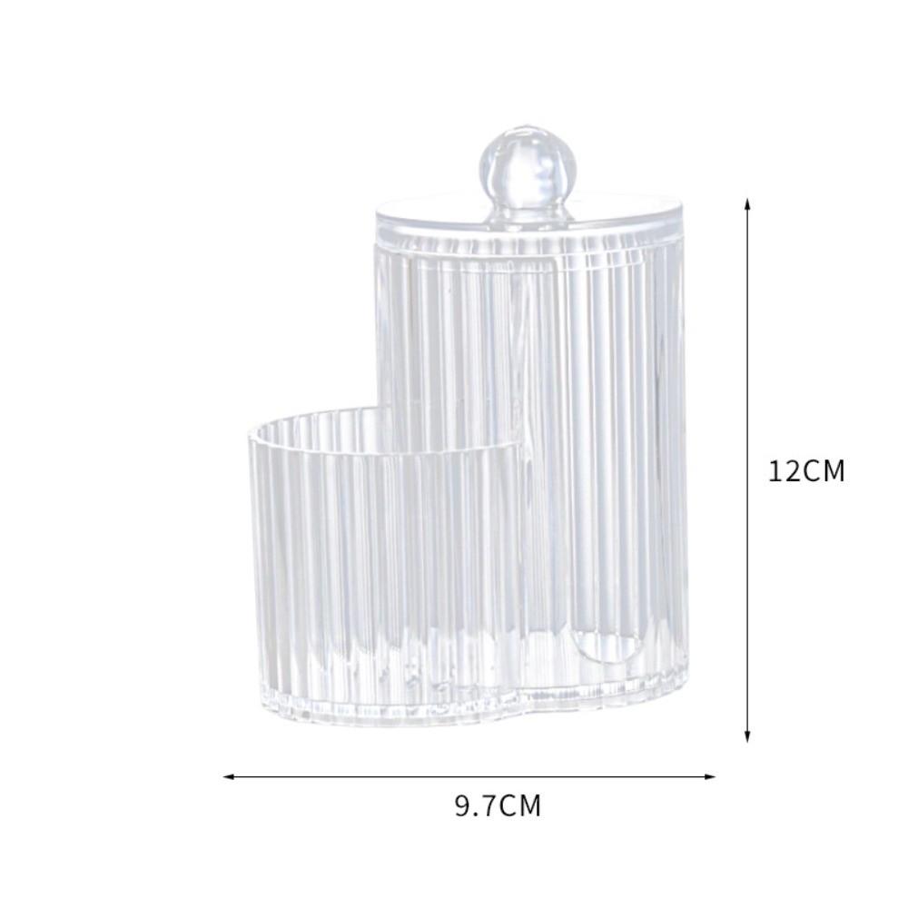 2-in-1 Makeup Pad Organizer Dustproof Floss Picks Holder for Vanity Countertop