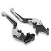 Adjustable Brake Clutch Levers CNC Aluminum Alloy Replacement for Yamaha MT25 MT‑03 R25 R3Silver