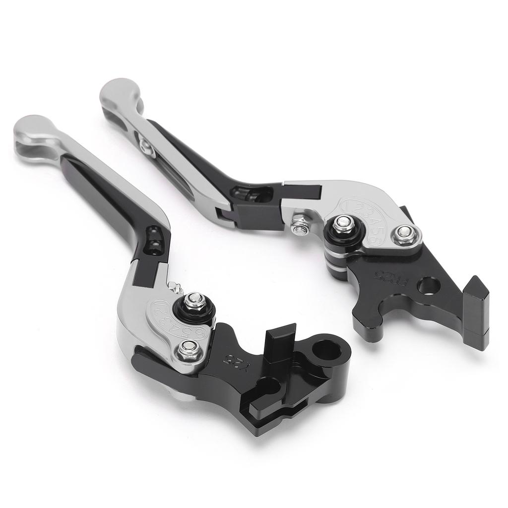 Adjustable Brake Clutch Levers CNC Aluminum Alloy Replacement for Yamaha MT25 MT‑03 R25 R3Silver