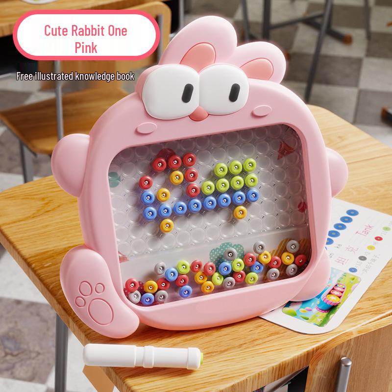 Magnetic Ball Maze Toy: Rabbit & Crab Drawing Board for Kids – Educational and Concentration Training