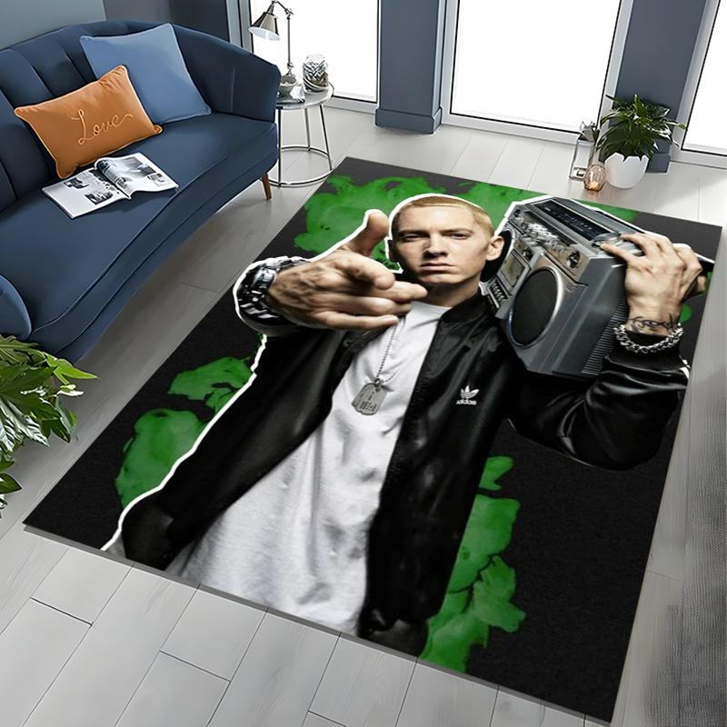 Tupac 2pac Rapper Eminem Hip Hop Rap God Art Rug for Bedroom Living Room Sofa Home Doormat Decor, Large Kids Non-slip Floor Mat