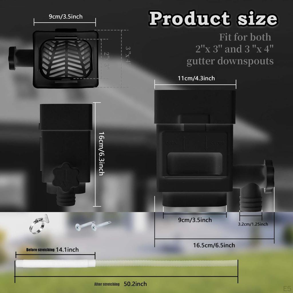 Rain Water Collection System Barrel Diverter Easy To Use Sturdy Parts Rainwater Collector for