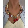 Colorful Summer Cherry Necklace Trendy Dopamine Jewelry Lightweight Stainless Steel Chain For Women