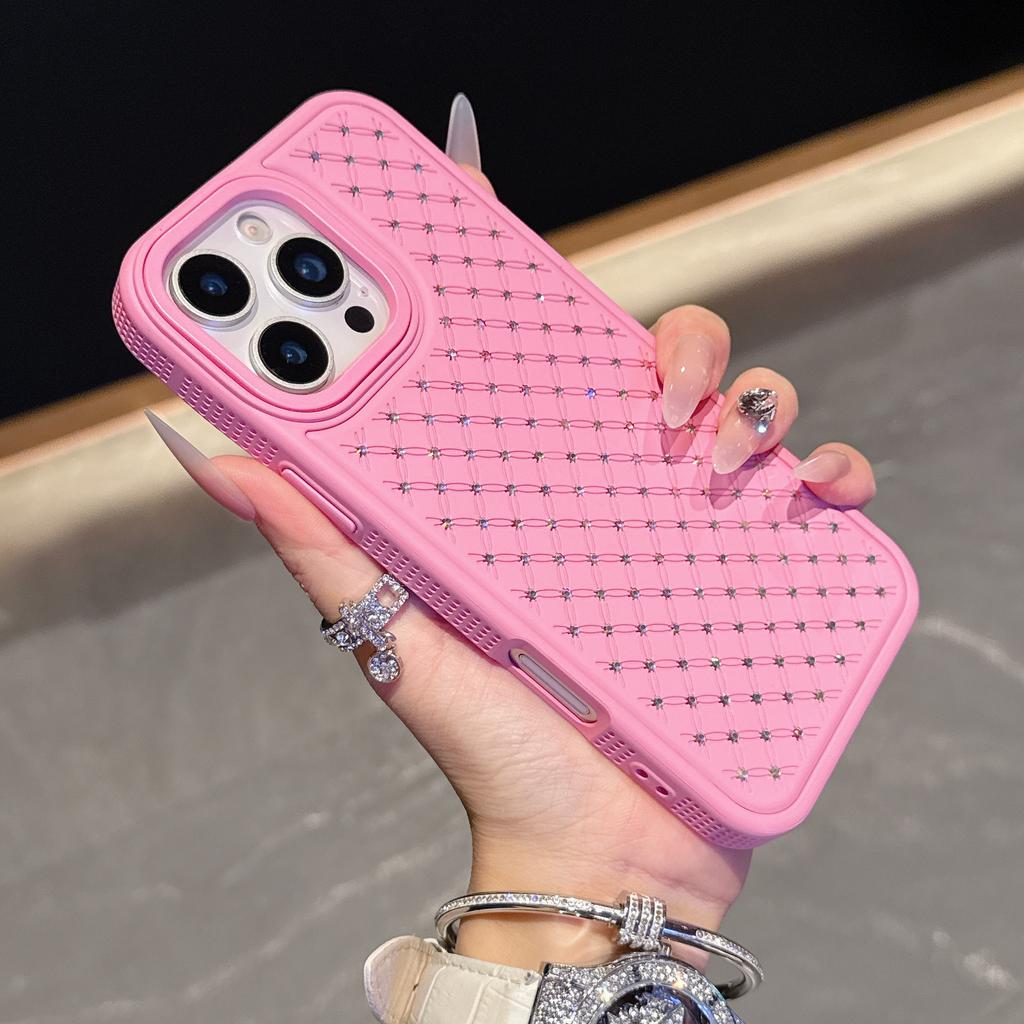 Applicable To IPhone16proMax Star Mobile Case Diamond Rhinestone Apple 15 Light Luxury Anti Fall Protection Case 14