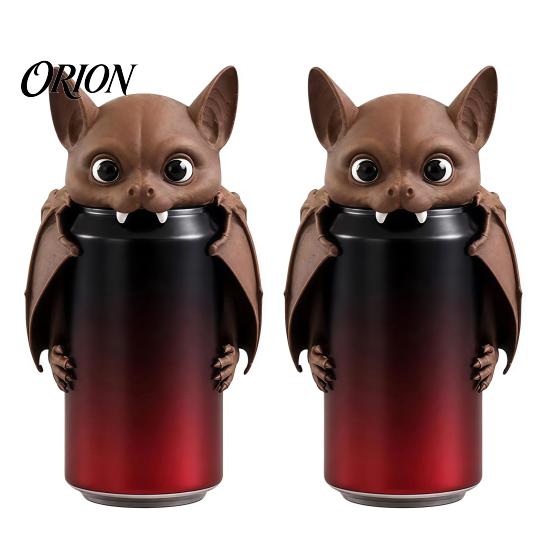 Fun Bar Decor Bat Can Cover Soda Cap, 3D Printed Dust Beverage Lid for Standard Cans, Halloween Drink Covers Reusable Funny Shaped Beer Protector