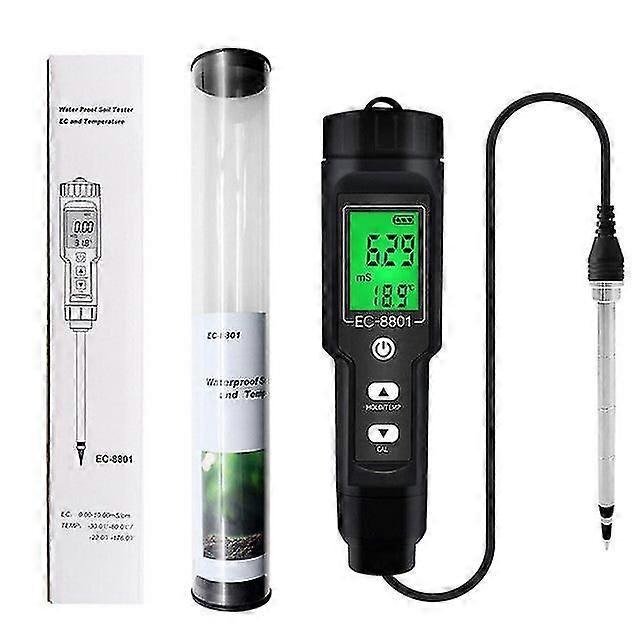 

Новый EC/темп Тестер почвы Водонепроницаемый измеритель почвы Цифровой садовый измеритель Инструменты для тестирования почвы Комнатные растения Садоводство Сельское хозяйство Скидка 40%