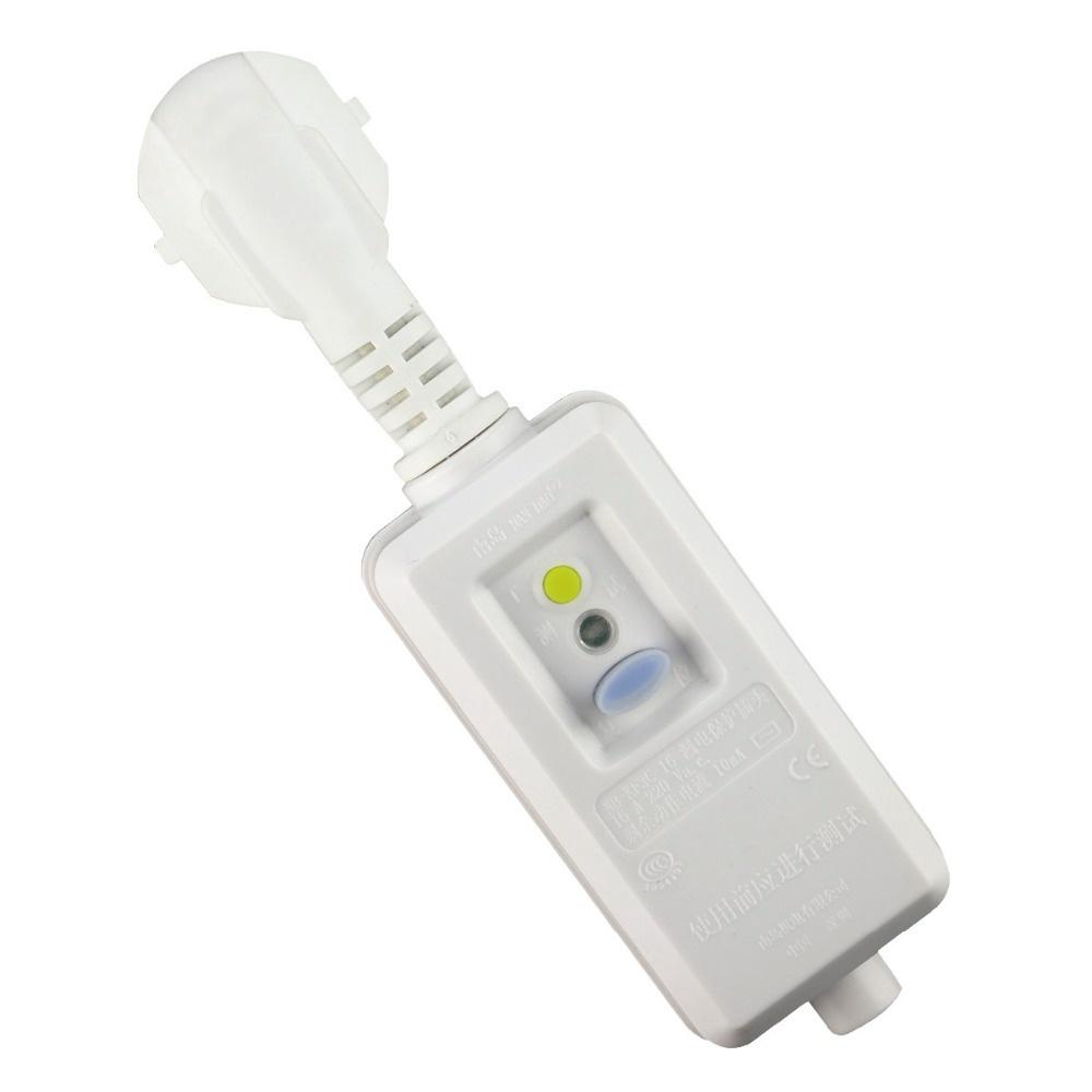 220V 240V White GFCI Leakage Protection Safety RCD Socket Adaptor Home Circuit Breaker Cutout Powers Trip Switch 16A EU Plug